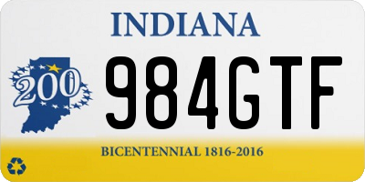 IN license plate 984GTF