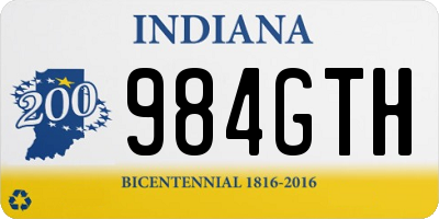 IN license plate 984GTH