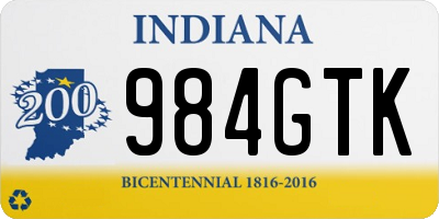 IN license plate 984GTK