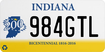 IN license plate 984GTL