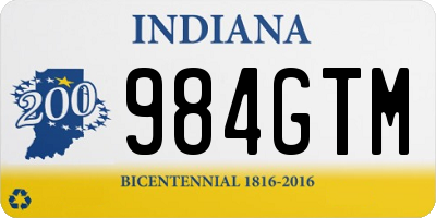 IN license plate 984GTM