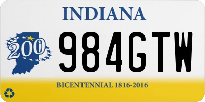 IN license plate 984GTW