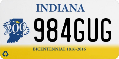 IN license plate 984GUG