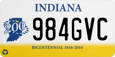 IN license plate 984GVC