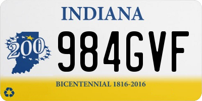 IN license plate 984GVF