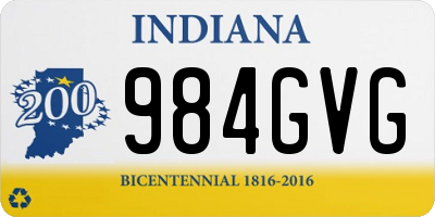 IN license plate 984GVG