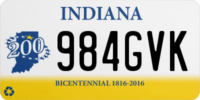 IN license plate 984GVK