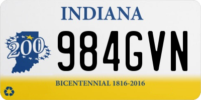 IN license plate 984GVN