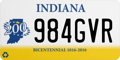 IN license plate 984GVR