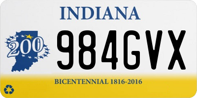 IN license plate 984GVX