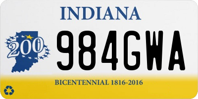 IN license plate 984GWA