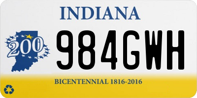 IN license plate 984GWH