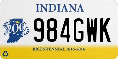 IN license plate 984GWK