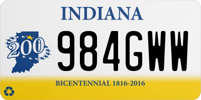 IN license plate 984GWW