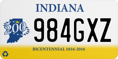 IN license plate 984GXZ