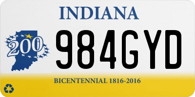 IN license plate 984GYD