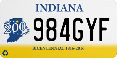 IN license plate 984GYF