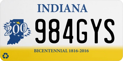 IN license plate 984GYS