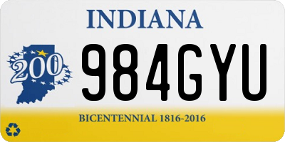 IN license plate 984GYU