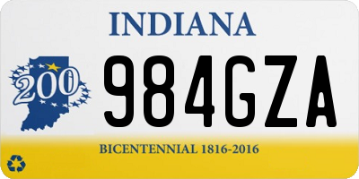 IN license plate 984GZA