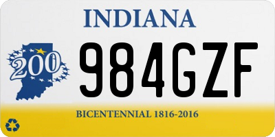 IN license plate 984GZF