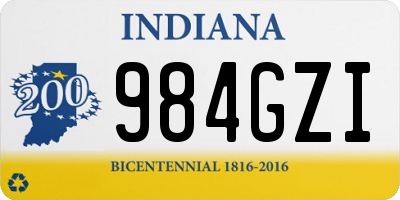 IN license plate 984GZI