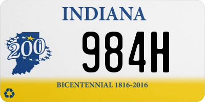 IN license plate 984H