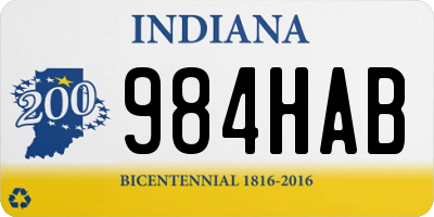 IN license plate 984HAB