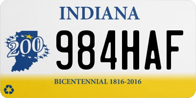 IN license plate 984HAF