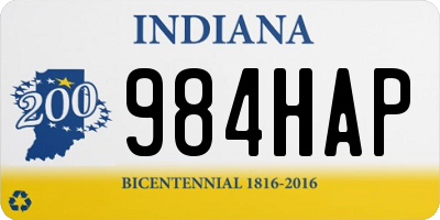 IN license plate 984HAP