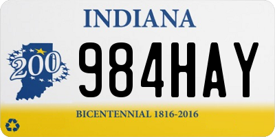 IN license plate 984HAY