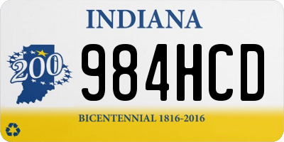 IN license plate 984HCD