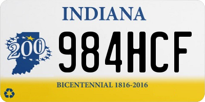 IN license plate 984HCF