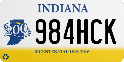 IN license plate 984HCK