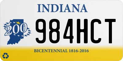 IN license plate 984HCT