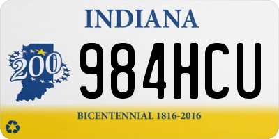 IN license plate 984HCU