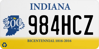 IN license plate 984HCZ