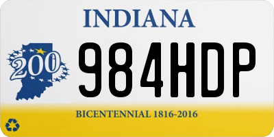 IN license plate 984HDP