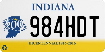 IN license plate 984HDT