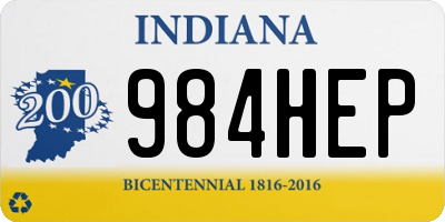 IN license plate 984HEP
