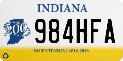 IN license plate 984HFA