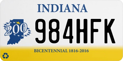 IN license plate 984HFK