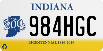 IN license plate 984HGC