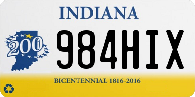 IN license plate 984HIX