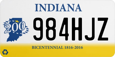 IN license plate 984HJZ