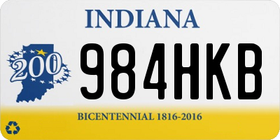 IN license plate 984HKB