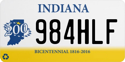 IN license plate 984HLF