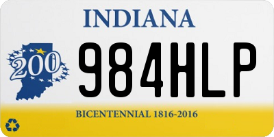 IN license plate 984HLP