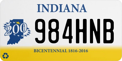 IN license plate 984HNB
