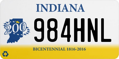 IN license plate 984HNL